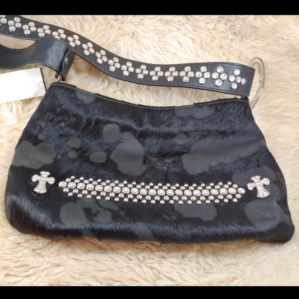 B B SIMON Swarovski Crystal Black Acid Hair Hide